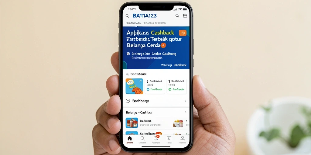 Tampilan antarmuka BATA123 yang memudahkan pengguna menemukan cashback.