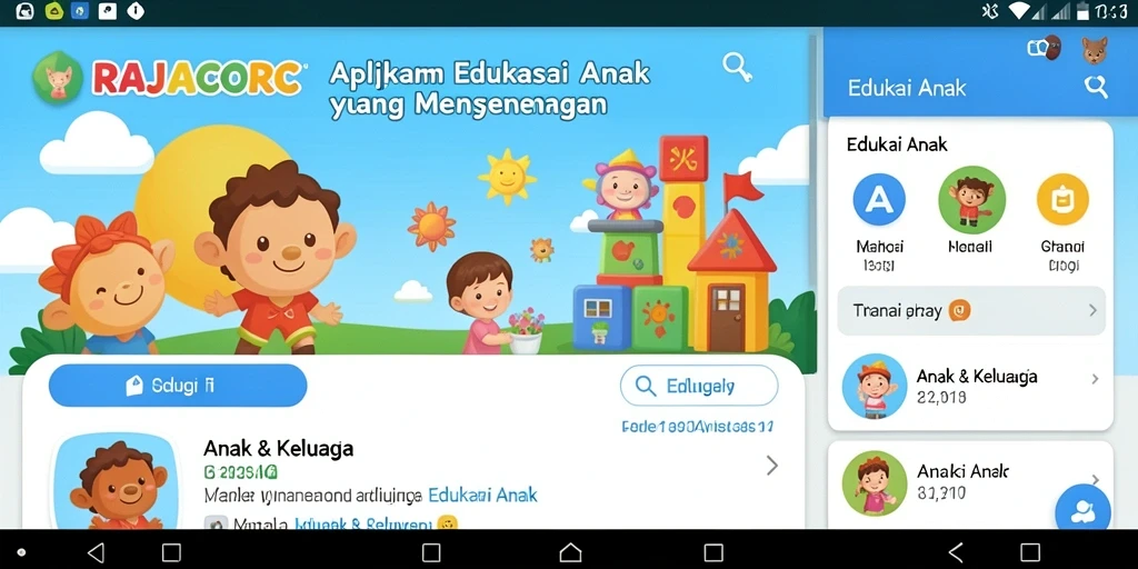 Antarmuka ramah anak untuk belajar dengan menyenangkan.