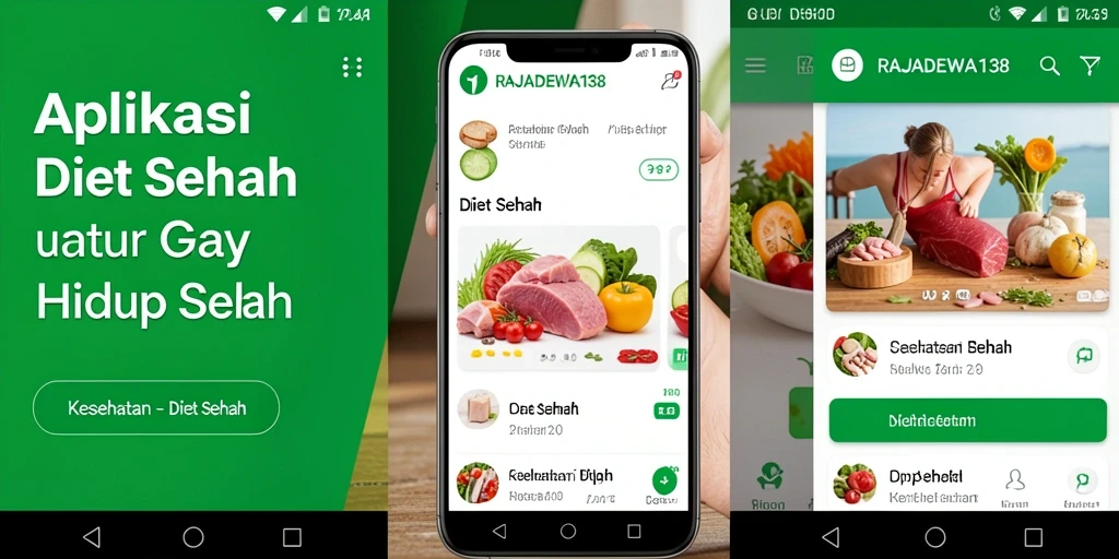 Tampilan antarmuka menarik dari aplikasi Diet Sehat RAJADEWA138.