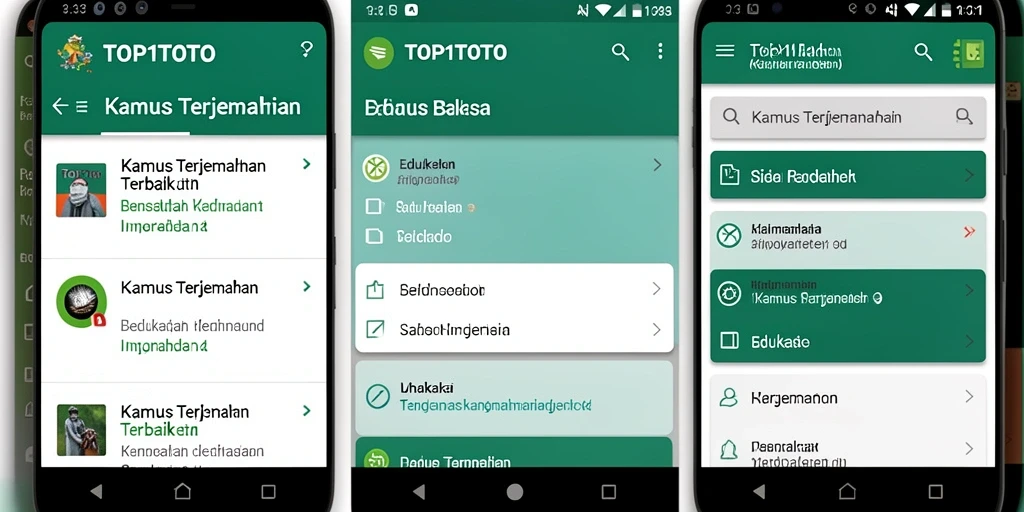 Antarmuka TOP1TOTO yang intuitif untuk Kamus Terjemahan.